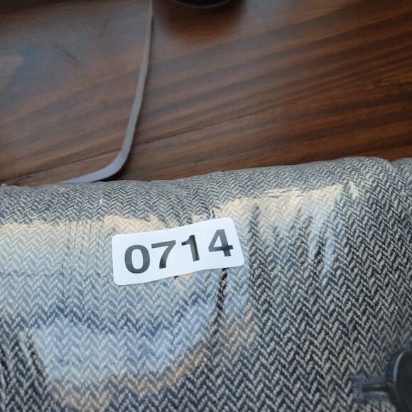 Billy Reid Herringbone Leather Trim Wool Coat Men's Size XL Mid Length Overcoat - Picture 10 of 10